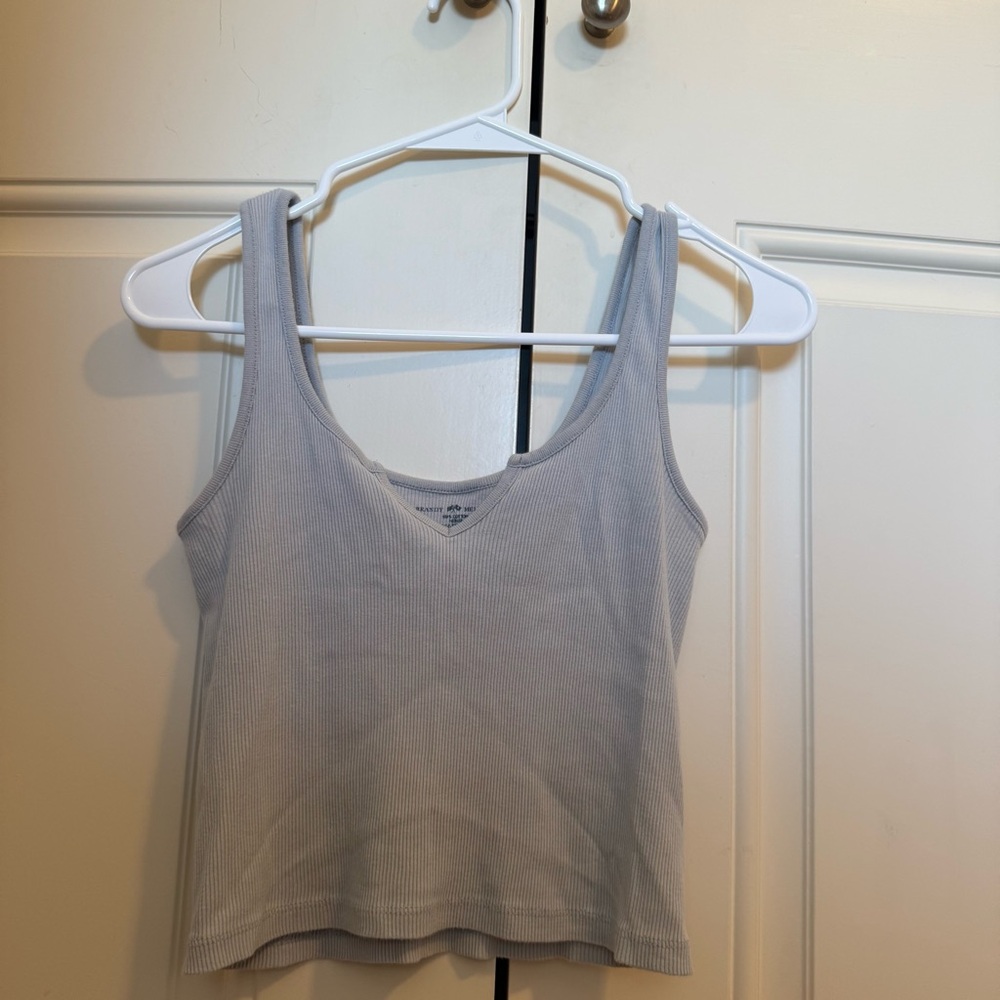 Brandy Melville Light Blue Crop Tank Top